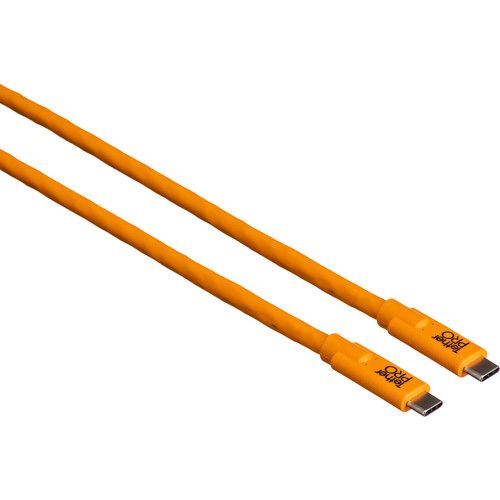Tether Tools USB 3.0 Cable Type-C Male to USB Type-C Male 15ft/4.6m TetherPro CUC15-ORG (Orange)