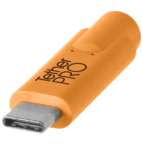 Tether Tools USB 3.0 Cable Type-C Male to USB Type-C Male 15ft/4.6m TetherPro CUC15-ORG (Orange)