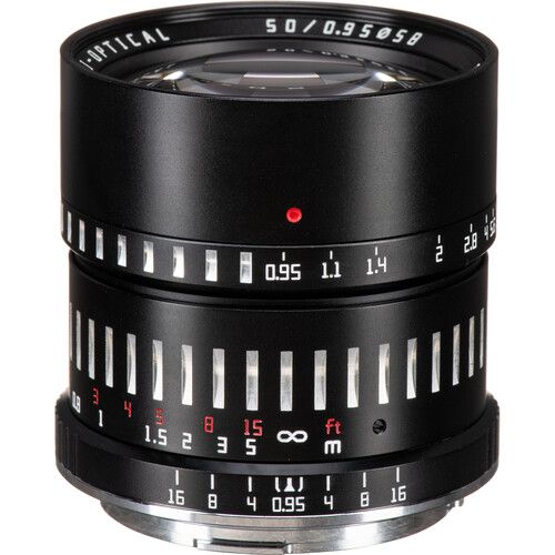 TTArtisan Portrait Prime Lens 50mm f/0.95 APS-C for Canon RF C50095-B-R (Black/Silver)