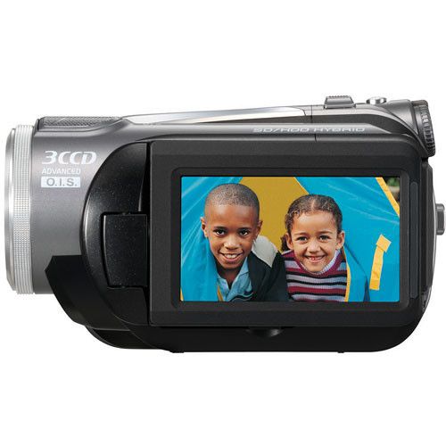 Panasonic Consumer Camcorder HD Hybrid 60GB HDD/Flash Memory 10x Optical Zoom HDC-HS9 (Silver)