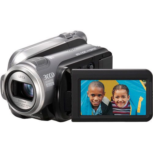 Panasonic Consumer Camcorder HD Hybrid 60GB HDD/Flash Memory 10x Optical Zoom HDC-HS9 (Silver)
