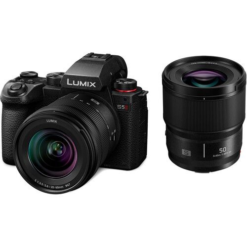 Panasonic Full-Frame Mirrorless Camera Kit DC-S5 M2WGW with 20-60mm &amp; 50mm Lenses