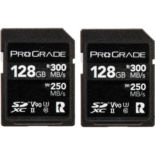 ProGrade Digital Memory Card 128GB SDXC UHS-II V90 2-Pack PGSD128GBCK2BH