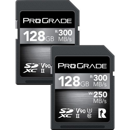 ProGrade Digital Memory Card 128GB SDXC UHS-II V90 2-Pack PGSD128GBCK2BH