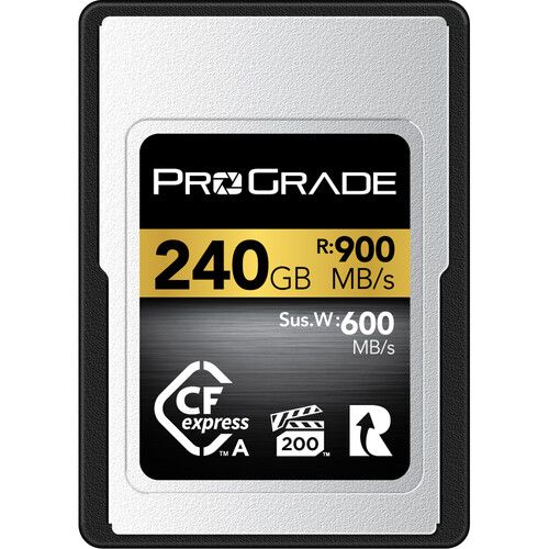 ProGrade Digital Memory Card 240GB CFexpress 2.0 Type A Gold PGCFXA240GEBH