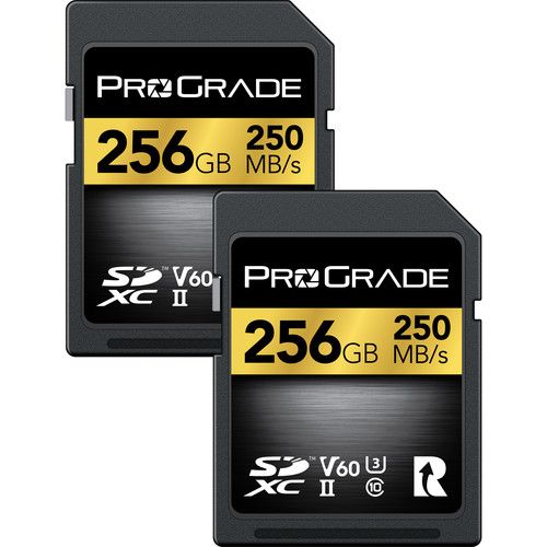 ProGrade Digital Memory Card 256GB SDXC UHS-II V60 2-Pack PGSD256GBK2BH