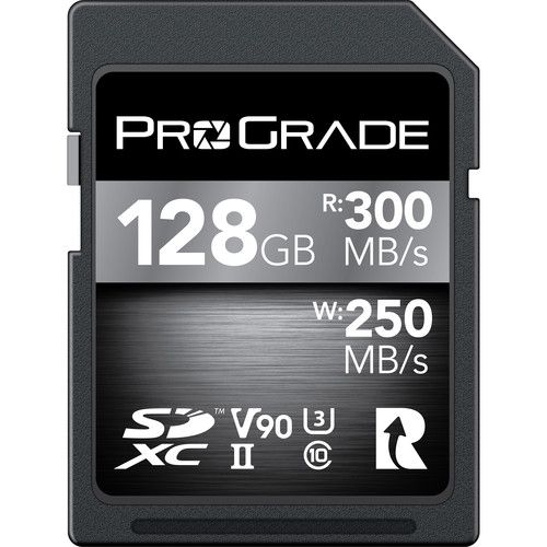 ProGrade Digital Memory Card 128GB SDXC UHS-II V90 Silver PGSD128GBCKBH