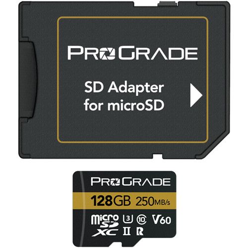 ProGrade Digital Memory Card 128GB microSDXC UHS-II V60 PGMSD128GBPBH