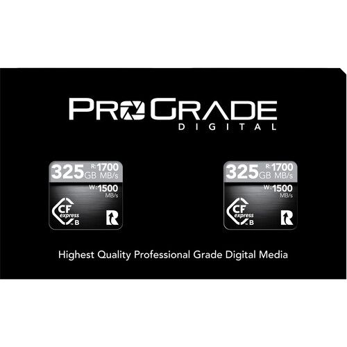 ProGrade Digital Memory Card 325GB CFexpress 2.0 Type B Cobalt 2-Pack PGCFX325GCP2BH