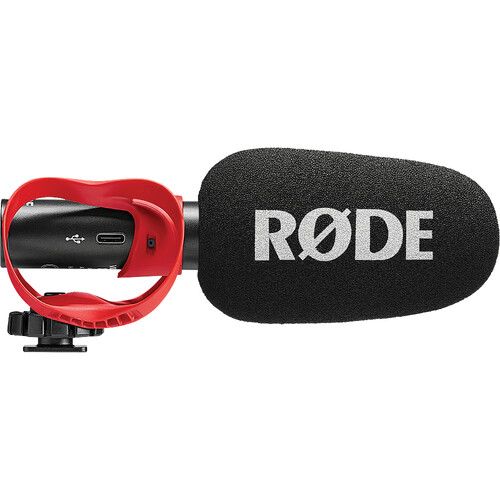 RODE Shotgun Microphone On-Camera Lightweight Directional USB TRS VideoMic GO II