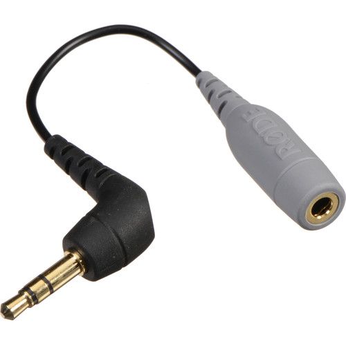 RODE Audio Adapter Cable 3.5mm TRRS Female to 3.5mm Right-Angle TRS Male SC3 for smartLav