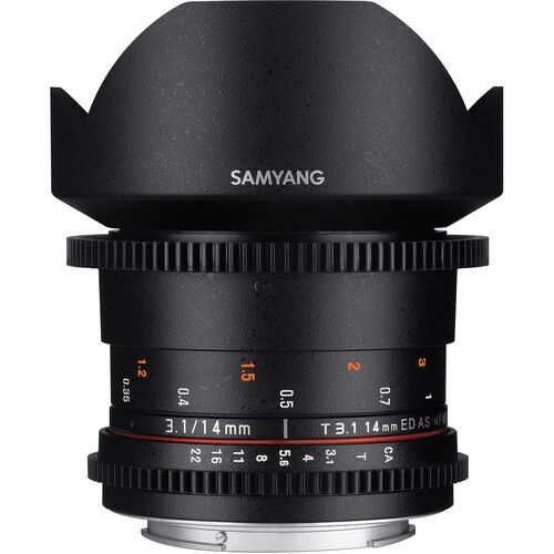 Samyang Ultra-Wide-Angle Cine Prime Lens 14mm T3.1 VDSLR II SYDS14M-C for Canon EF Mount