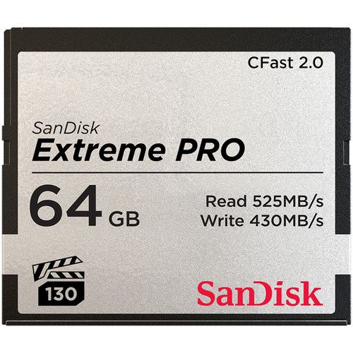 SanDisk Memory Card 64GB Extreme PRO CFast 2.0 SDCFSP-064G
