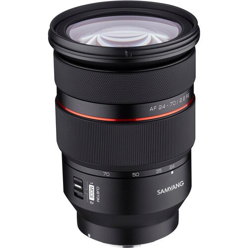 Samyang FE Autofocus Zoom Lens 24-70mm f/2.8 for Sony E SYIO2470AFZ-E (Black)