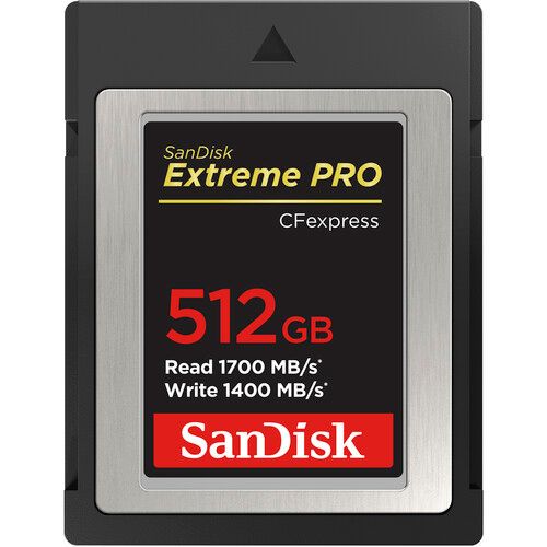SanDisk Memory Card 512GB Extreme PRO CFexpress Type B SDCFE-512G