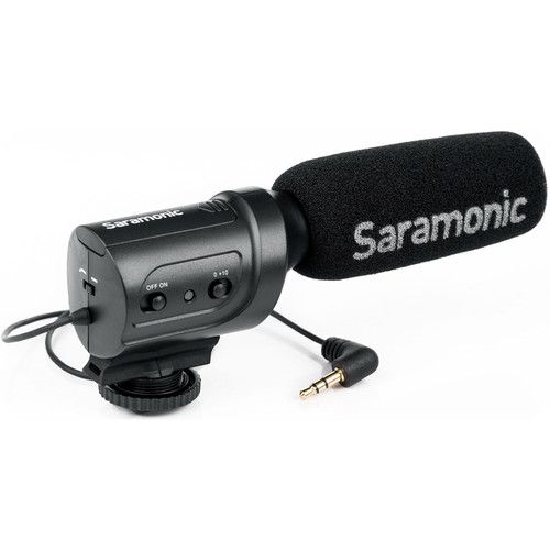 Saramonic Shotgun Microphone Mini Directional Condenser with Integrated Shockmount SR-M3