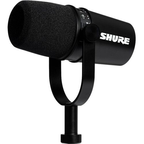 Shure Podcast Microphone Kit with USB/XLR Dynamic Podcast Microphone Voice Isolation MV7-K
