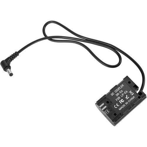 SmallRig Charging Cable 2.1mm DC5521 to LP-E6 Dummy Battery 2919