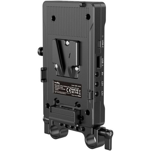 SmallRig V-Mount Battery Adapter Plate with Dual 15mm Rod Clamp 3203B