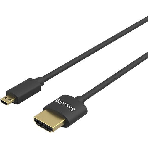 SmallRig Micro-HDMI to HDMI Cable (D to A) Ultra Slim 4K 35cm 3042B
