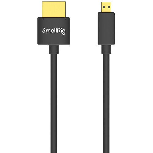 SmallRig Micro-HDMI to HDMI Cable (D to A) Ultra Slim 4K 35cm 3042B