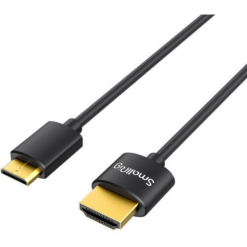 SmallRig Mini-HDMI to HDMI Cable (C to A) Ultra Slim 4K 55cm 3041
