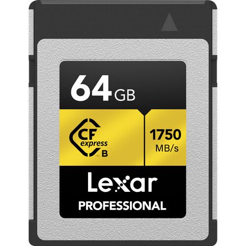 Lexar Memory Card 64GB CFexpress Type B GOLD Series LCFX10-64GCRBNA