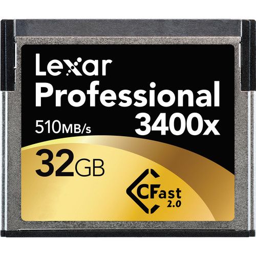 Lexar Memory Card 32GB 3400x CFast 2.0 LC32GCRBNA3400