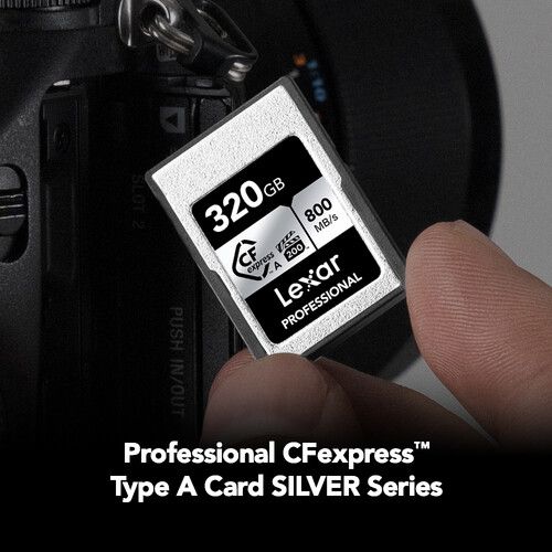 Lexar Memory Card 320GB CFexpress Type A SILVER Series LCAEXSL320G-RNENG