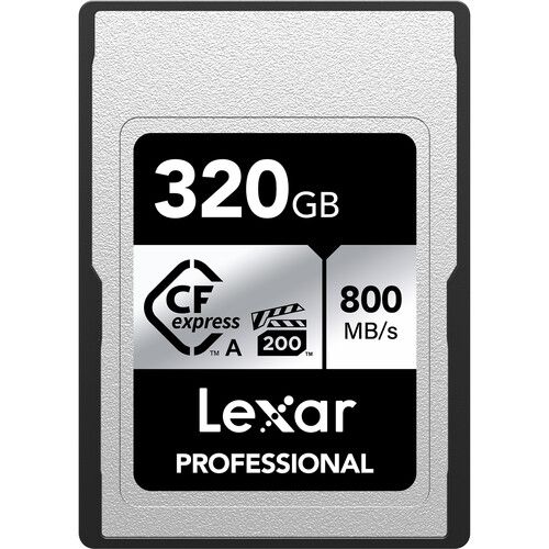 Lexar Memory Card 320GB CFexpress Type A SILVER Series LCAEXSL320G-RNENG