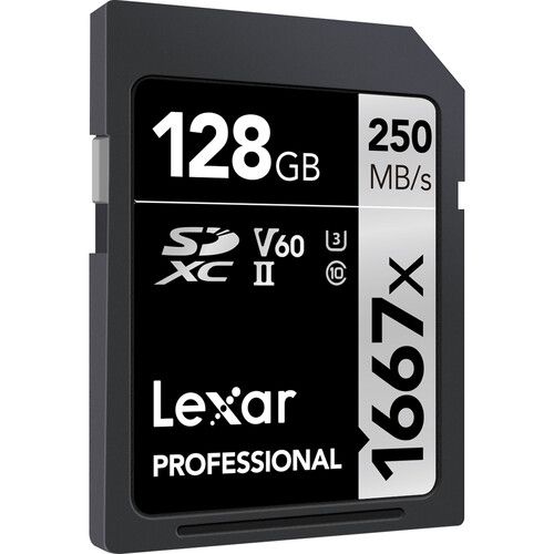 Lexar Memory Card 128GB 1667x SDXC UHS-II LSD128CBNA1667