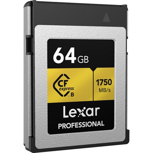 Lexar Memory Card 64GB CFexpress Type B GOLD Series LCFX10-64GCRBNA