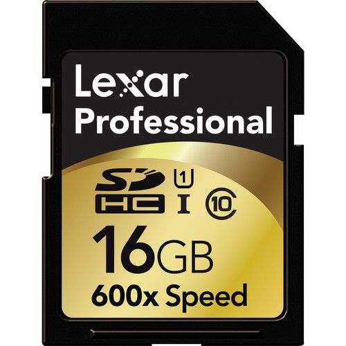 Lexar Memory Card 16GB 600x SDHC UHS-I LSD16GCTBNA600