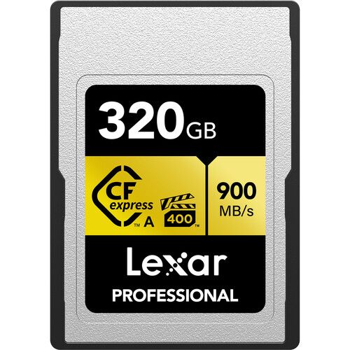 Lexar Memory Card 320GB CFexpress Type A GOLD Series LCAGOLD320G-RNENG