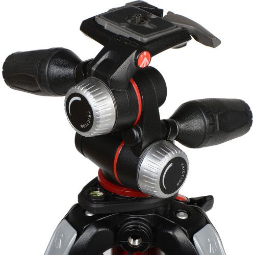 Manfrotto Standard Tripod Kit Aluminium 3-Section Horizontal Column 3-Way Head MK055XPRO3-3W