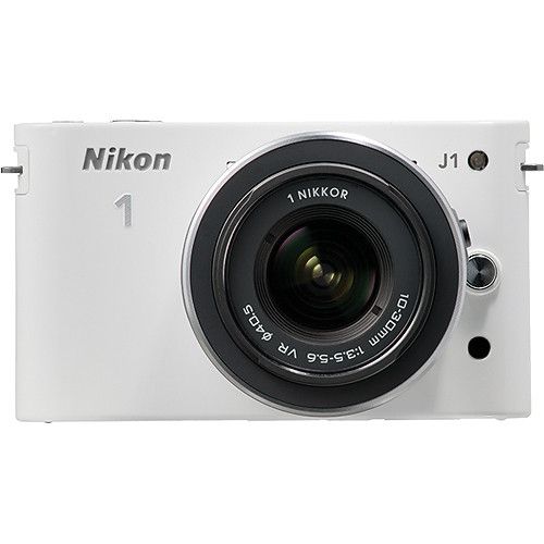 Nikon Mirrorless Camera Kit 10.1MP CX Nikon 1 J1 with 10-30mm f/3.5-5.6 VR Zoom Lens 27528 (White)