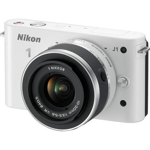 Nikon Mirrorless Camera Kit 10.1MP CX Nikon 1 J1 with 10-30mm f/3.5-5.6 VR Zoom Lens 27528 (White)