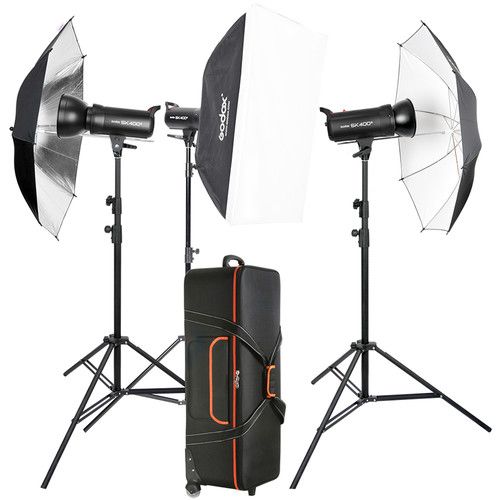 Godox Studio Flash Monolight 400W 3-Light Kit SK400II-D