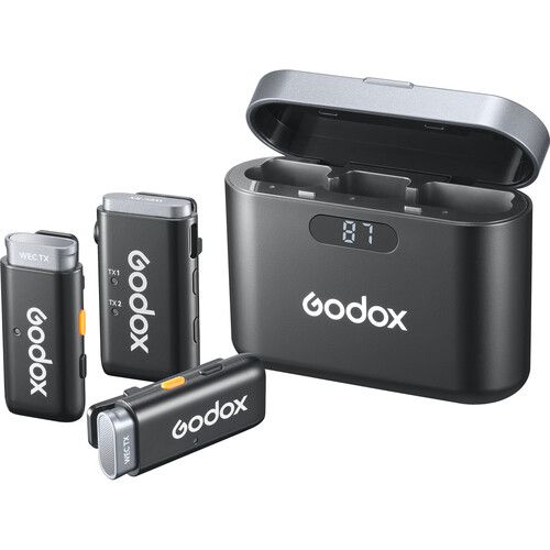 Godox Wireless Microphone System 2-Person WEC KIT 2 for Cameras and Smartphones