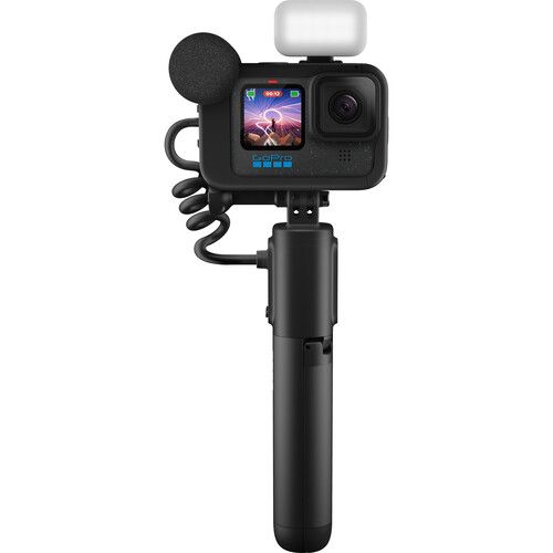 GoPro Action Camera HERO12 Black Creator Edition with Volta Battery Grip and Light/Media Mod CHDFB-121