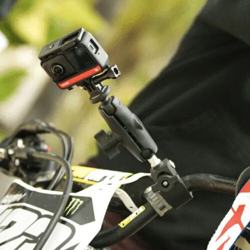 Insta360 Motorcycle Mount Bundle with Heavy-Duty Clamp and Flexible Adhesive Mounts DINMBBN/A