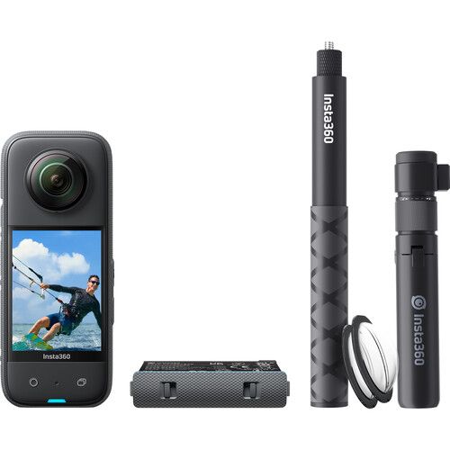 Insta360 360 Camera X3 Creator Kit with X3 Sticky Lens Guards Battery and Bullet Time Accessory Bundle