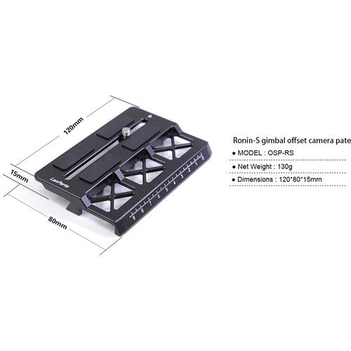 LanParte Offset Camera Plate OSP-RS for BMPCC 4K Camera with DJI Ronin-S