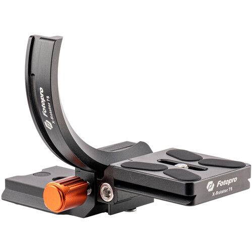 Fotopro Camera Collar Rotating Mount X-Rotator 75 for DSLR (Black/Orange)