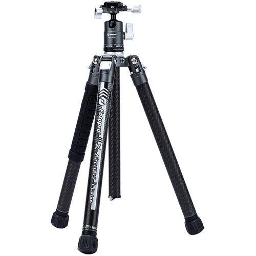 Fotopro X-AIRCROSS 3C Travel Camera Tripod 5ft Carbon Fiber 0.94kg 360-BallHead Payload10kg (Slate Grey)