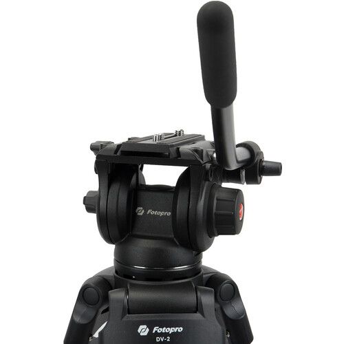 Fotopro Video Tripod 5.9ft Aluminum Multipurpose Head DV-2 8Kg for DSLR Cameras