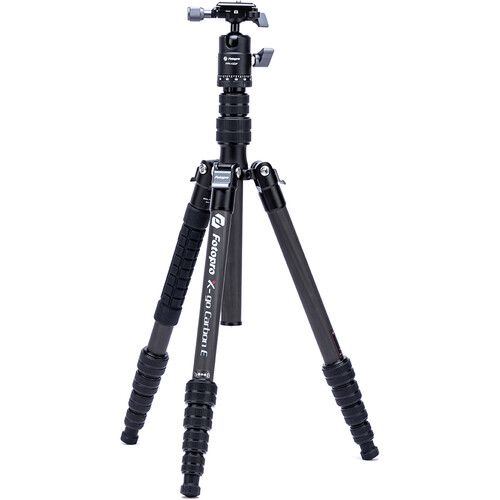 Fotopro Carbon Tripod Kit 5ft 8kg Load X-Go E with Ball Head FPH-42Q (Black/Grey)