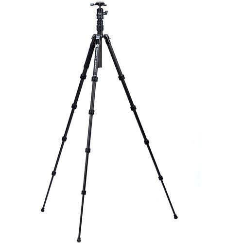 Fotopro Carbon Tripod Kit 5ft 8kg Load X-Go E with Ball Head FPH-42Q (Black/Grey)