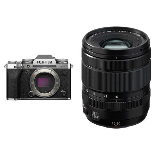 FUJIFILM Mirrorless Camera Kit APS-C X-mount X-T5 with 16-50mm f/2.8-4.8 Lens (Silver)