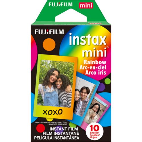 FUJIFILM INSTAX MINI Instant Film 10 Exposures 16437401 (Rainbow)